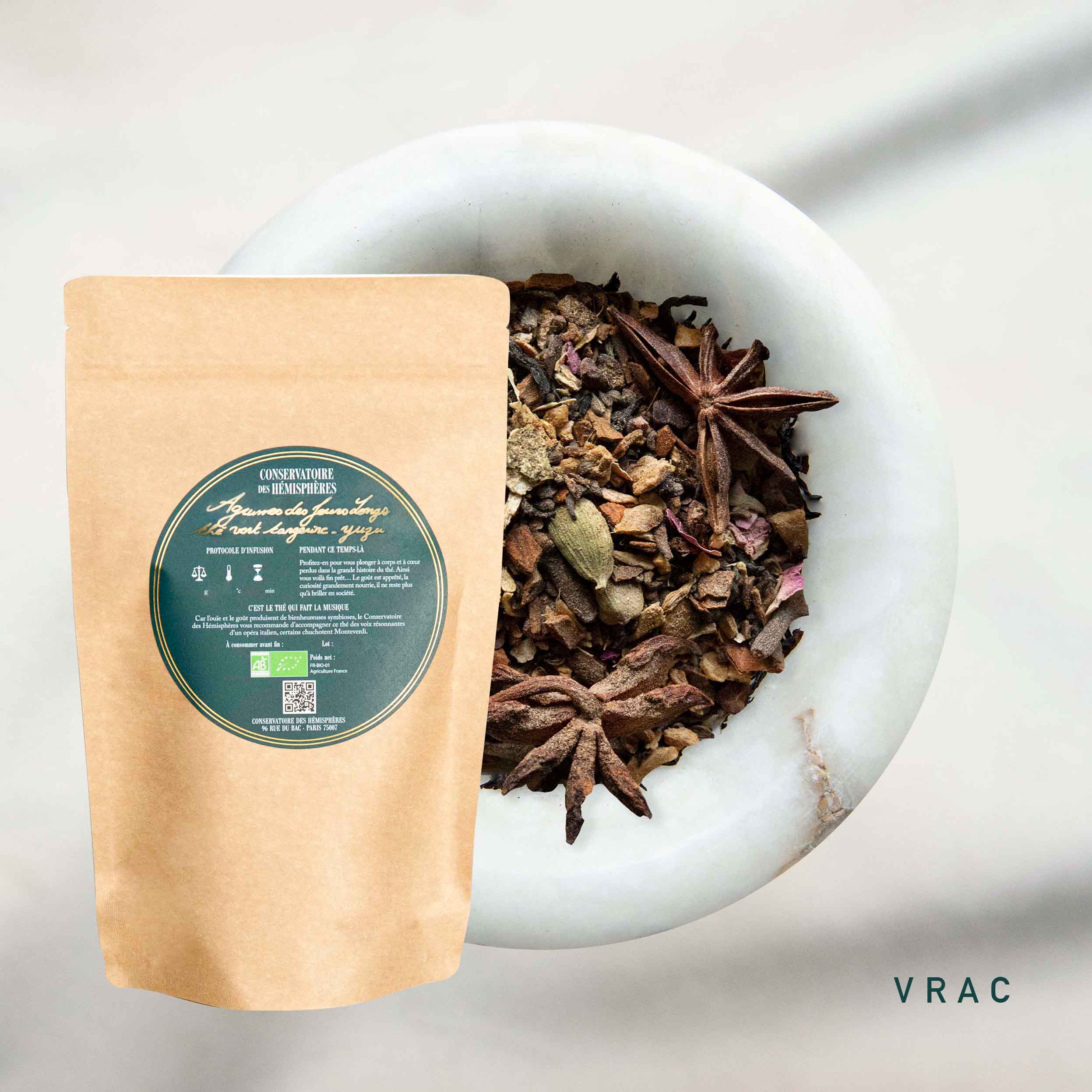 L'HIVER INDIEN BIO Infusions et Roiboos Conservatoire des Hémisphères Thés